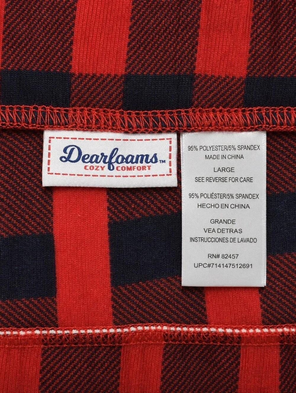 Dearfoams Mens 2-piece Pajama Set. Size Large.